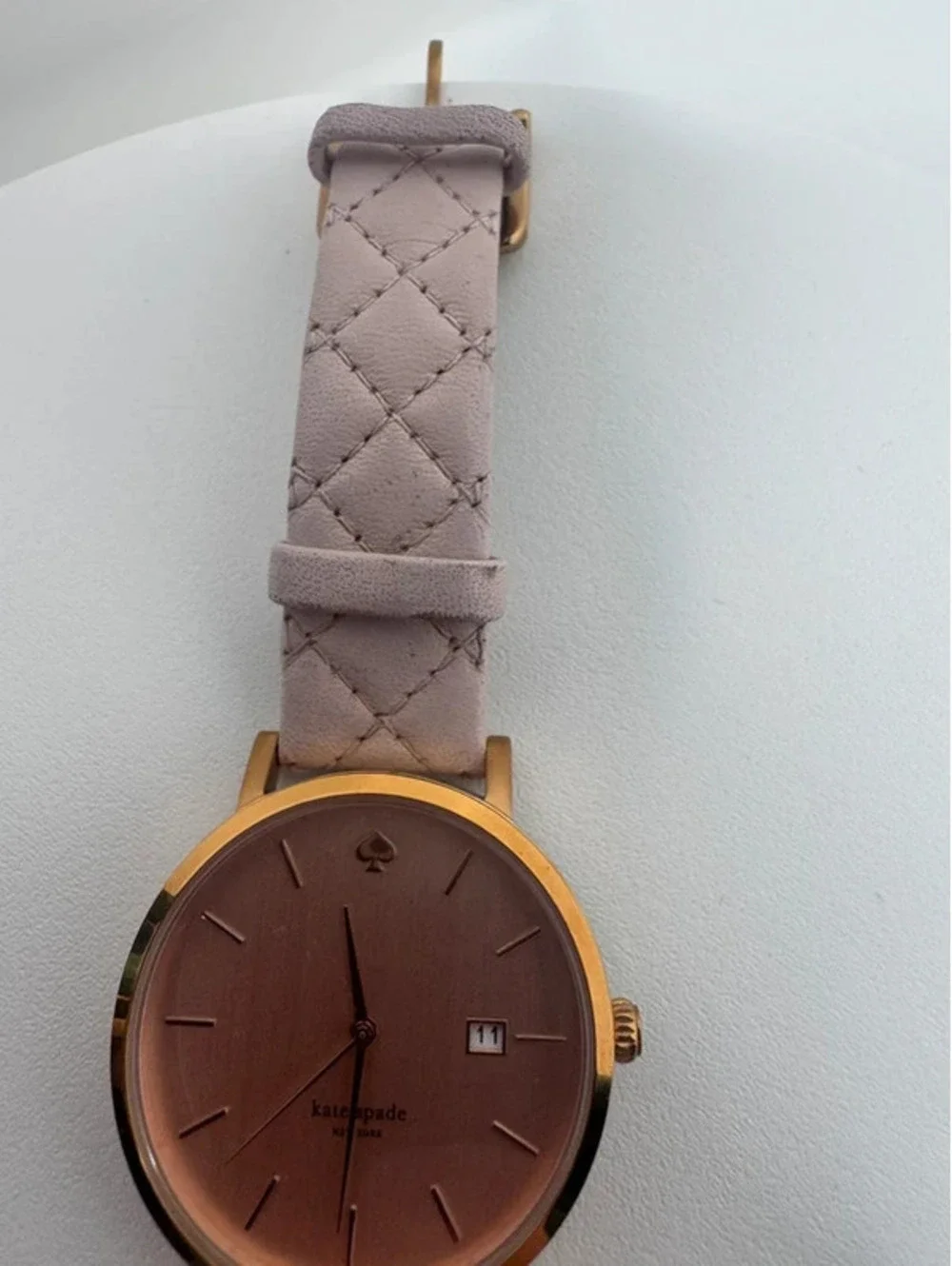 Kate Spade New York watch pink quilted